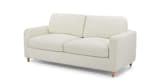 Vati Buckler Ivory Fabric & Oak Wood Legs, 3-Seater Sofa Bed | Article