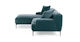 Abisko Plush Pacific Blue Left Sectional - Gallery View 5 of 15.