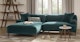 Abisko Plush Pacific Blue Left Sectional - Gallery View 2 of 15.