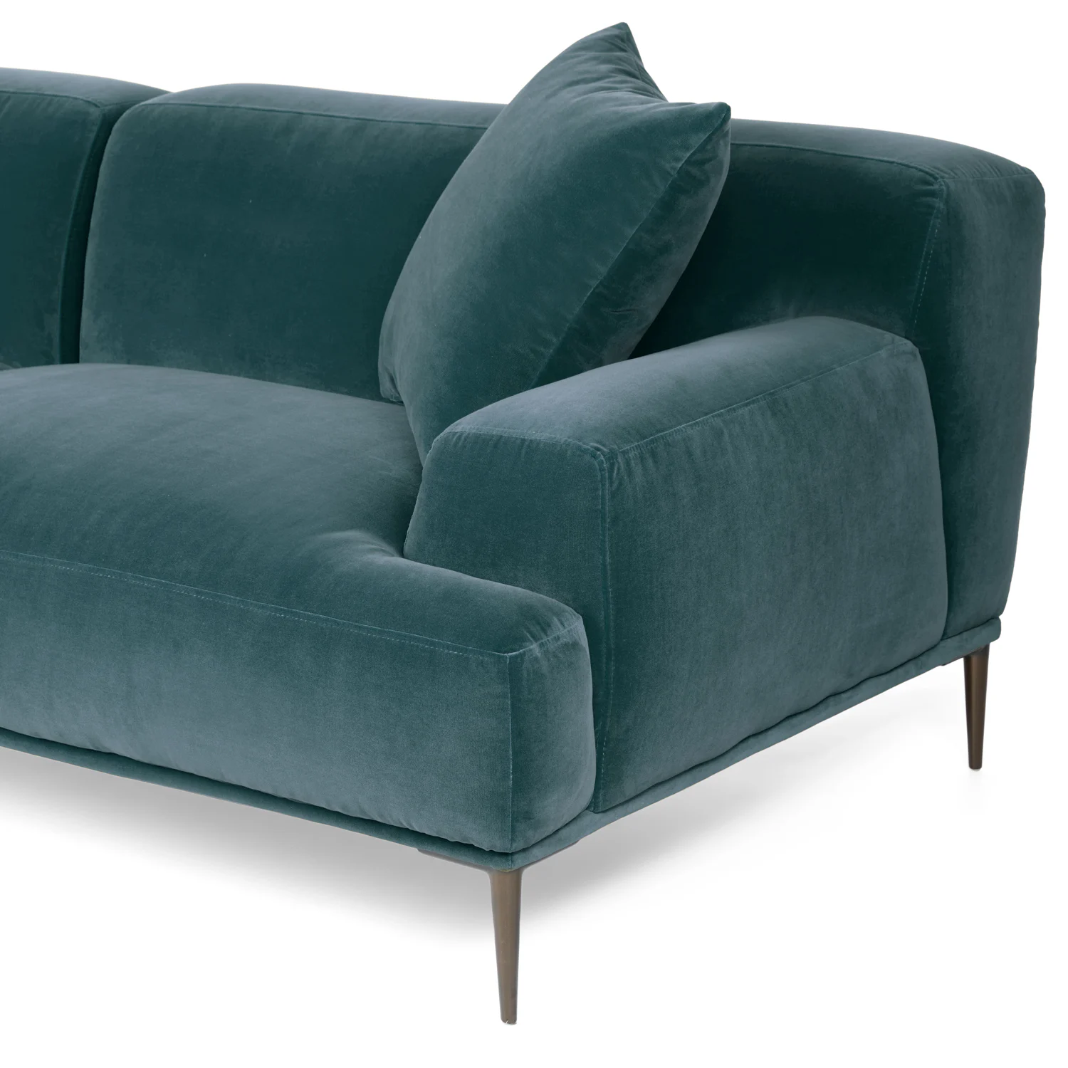 Abisko 91" Velvet Sofa - Plush Pacific Blue