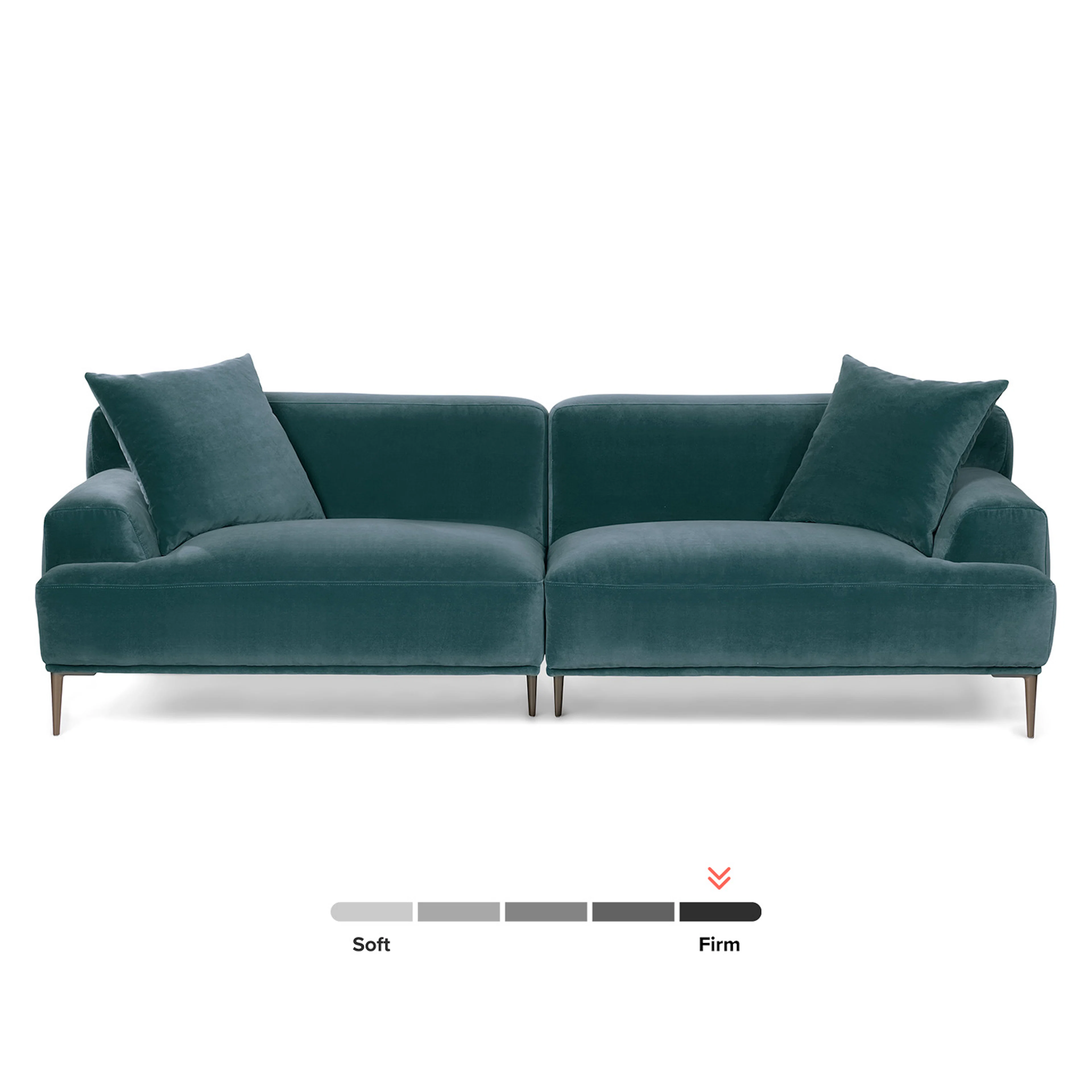 Abisko 91" Velvet Sofa - Plush Pacific Blue