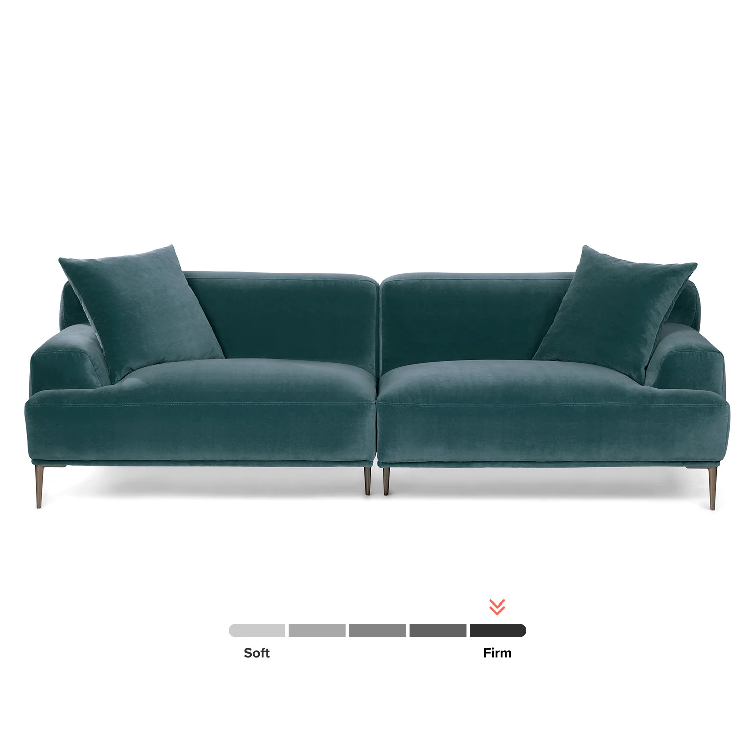 Abisko 91" Velvet Sofa - Plush Pacific Blue