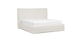 Saba Boulevard White Queen Slipcover Bed - Gallery View 1 of 14.