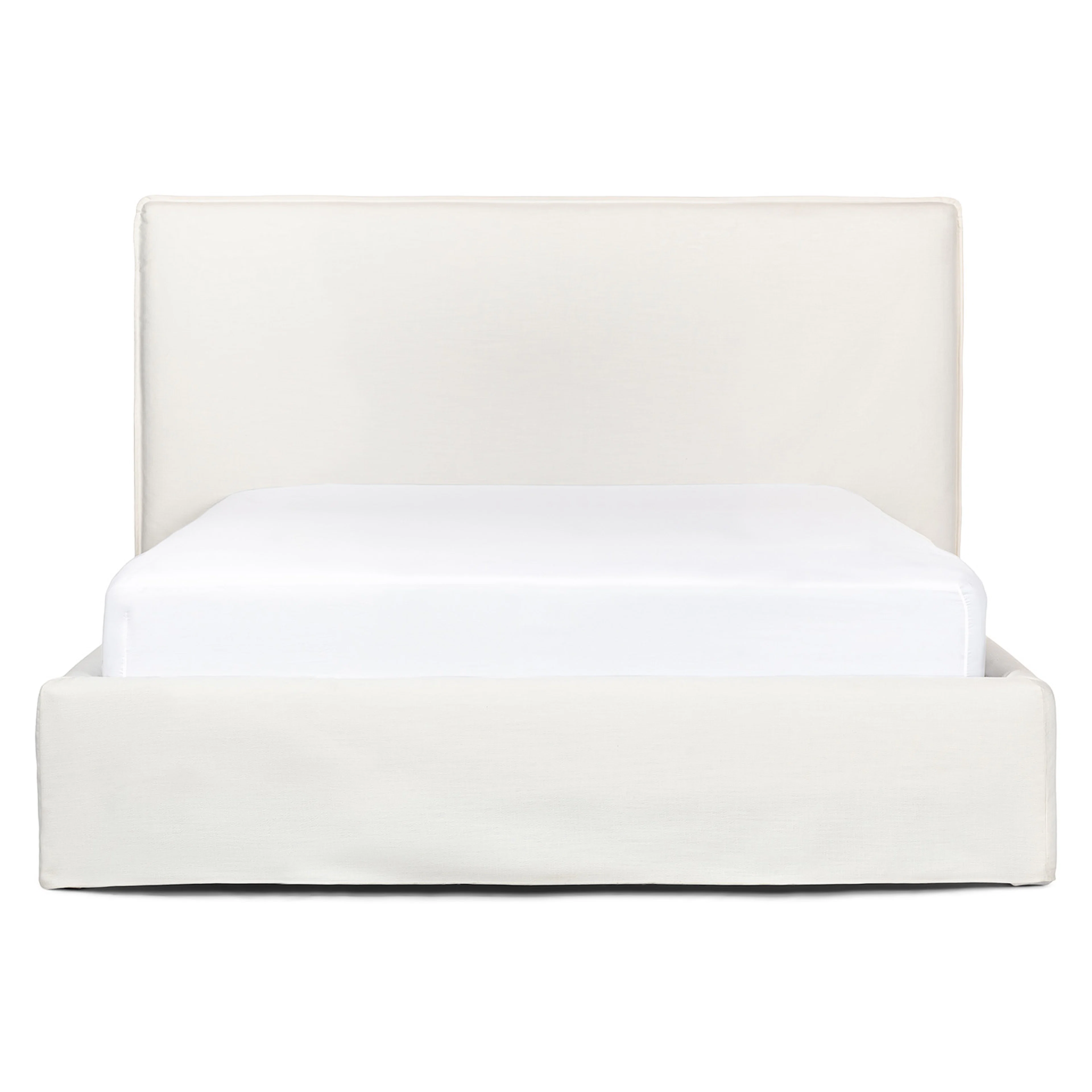 Saba Queen Slipcover Bed - Boulevard White