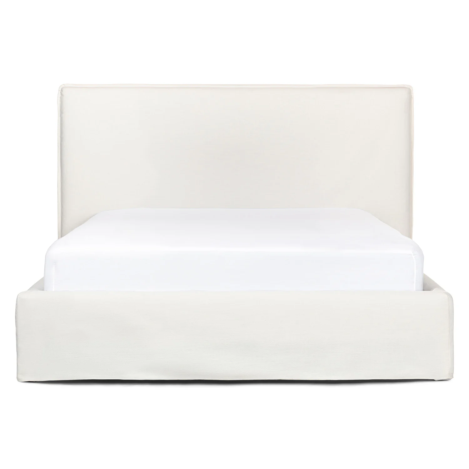 Saba Queen Slipcover Bed - Boulevard White