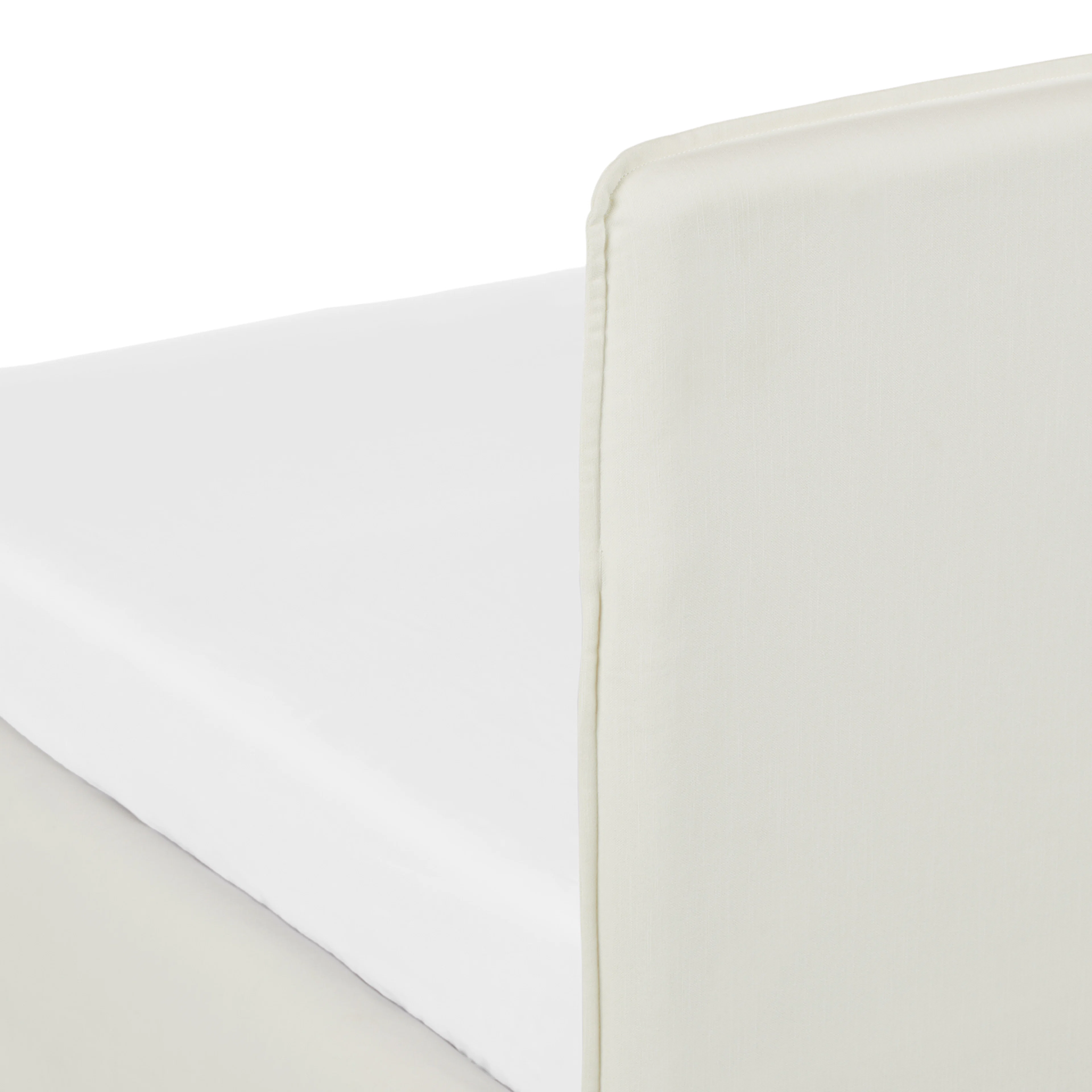 Saba Queen Slipcover Bed - Boulevard White