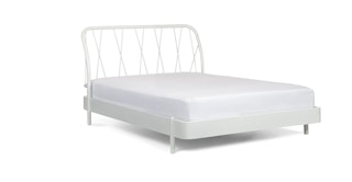 Virk White Queen Bed