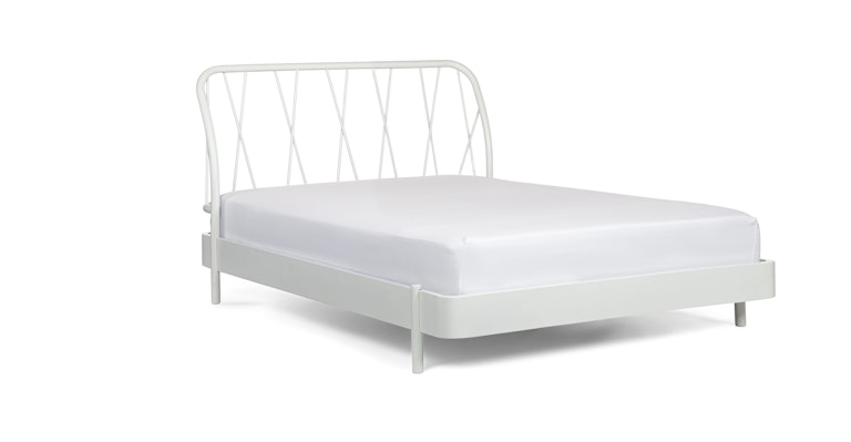 Virk Abyss White Queen Bed - Primary View 1 of 15 (Open Fullscreen View).