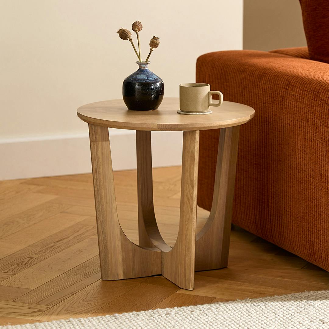 Tovi White Oak Wood Mid-Century Designed Side Table | Article
