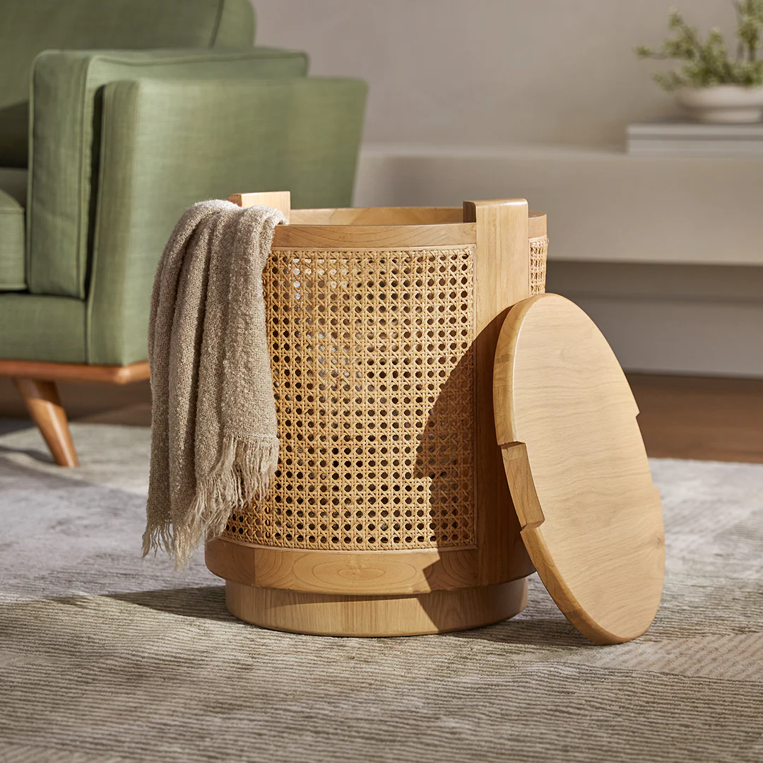 Bocana Oak Storage Side Table - Stylish Furniture