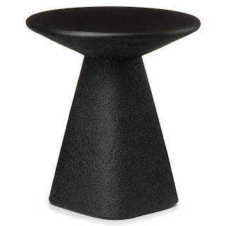 Ozetta Concrete Side Table - Moonlit Black