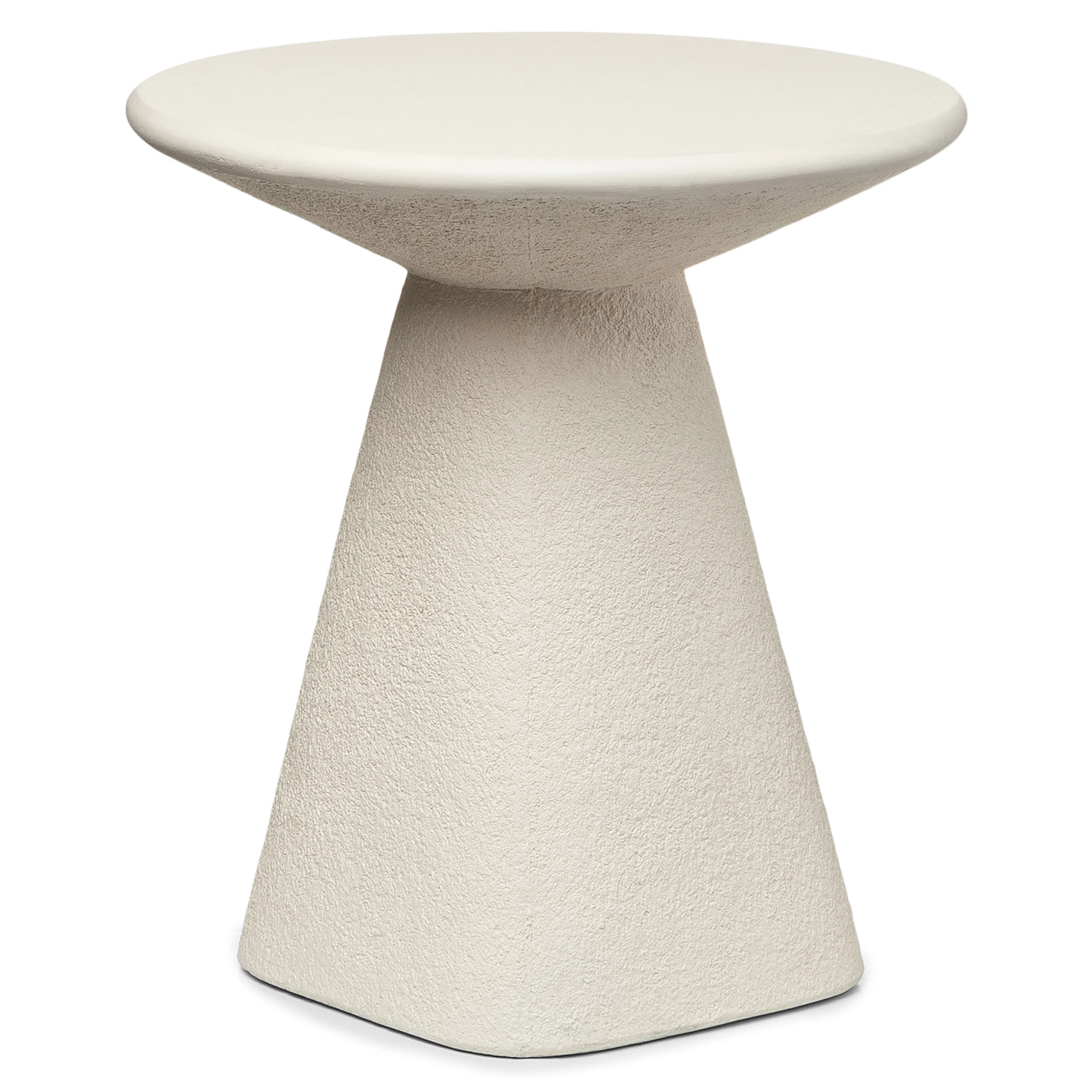 Ozetta Concrete Side Table - Moonlit Ivory