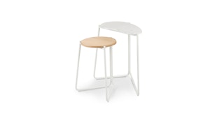 Sentas White Nesting Side Table