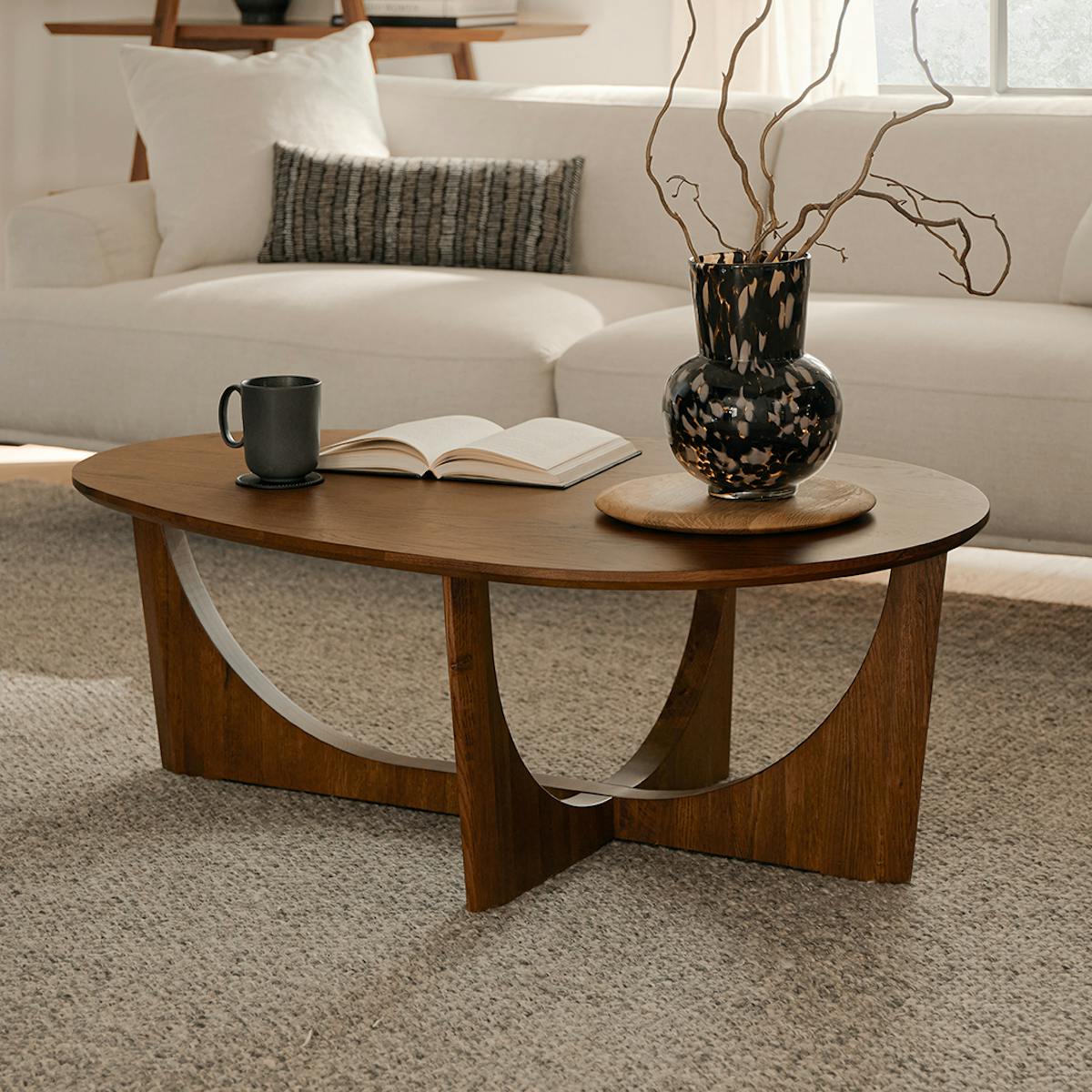 Article Tovi 42.5" Coffee Table — Smoked Oak / 42.5 in