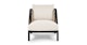 Candra Vintage White Black Lounge Chair - Gallery View 3 of 13.