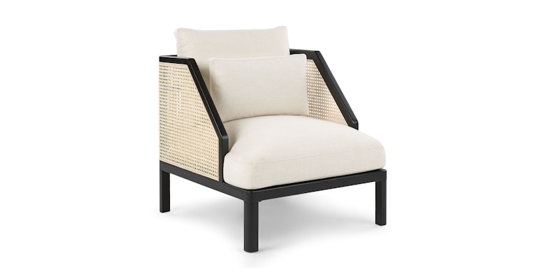 Candra Vintage White Black Lounge Chair - Primary View 1 of 13 (Open Fullscreen View).
