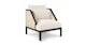 Candra Vintage White Black Lounge Chair - Gallery View 1 of 13.