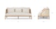 Candra Vintage White Oak Sofa - Gallery View 11 of 11.
