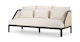 Candra Vintage White Black Sofa - Gallery View 2 of 11.