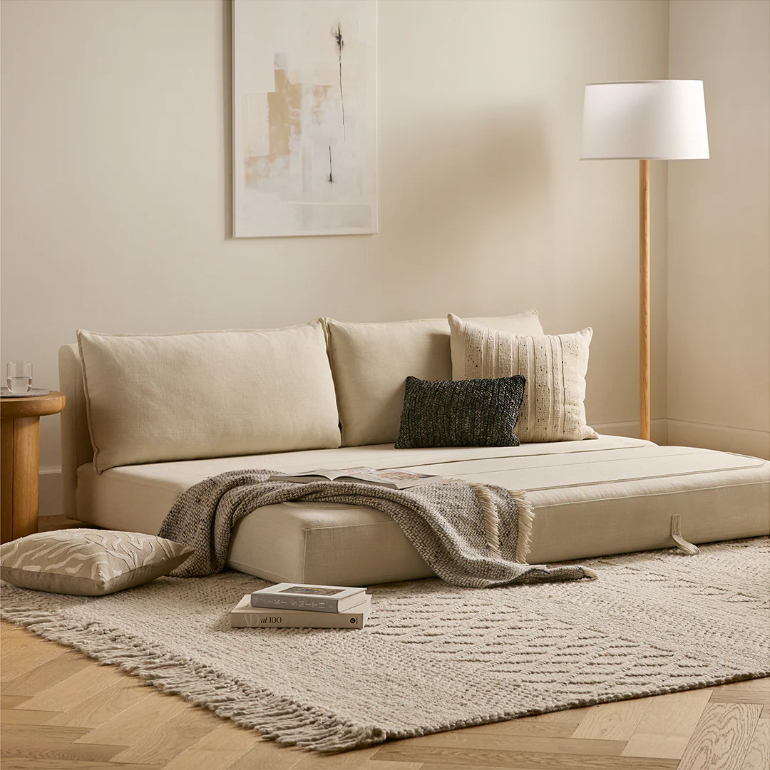 Braam 75" Vintage White Sofa Bed - Stylish & Durable