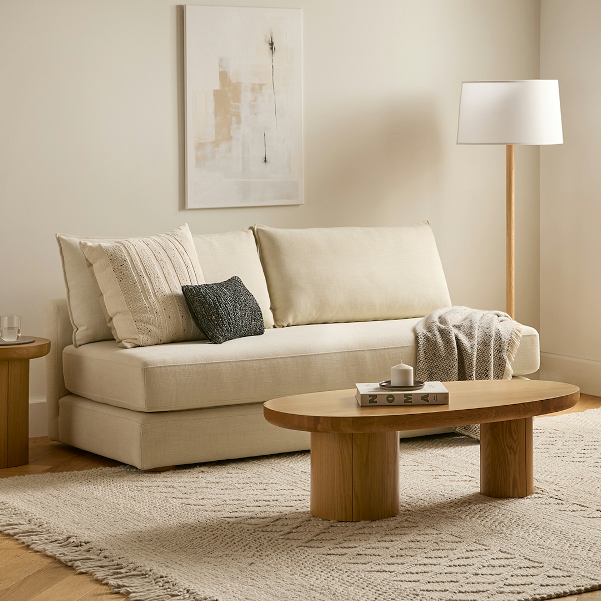 Braam 75" Sofa Bed - Vintage White