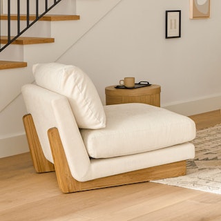 Kalok 34" Lounge Chair - Jasmine Ivory