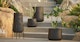 Tuva Black Tall Wide Planter - Gallery View 2 of 6.