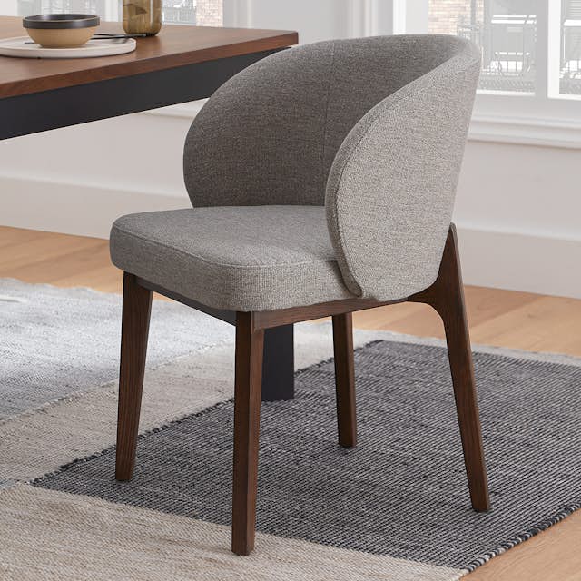 Alta Dining Armchair - Walnut and Camellia Gray