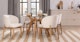 Alta Camellia Ivory Oak Dining Armchair - Gallery View 2 of 11.