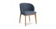 Alta Nocturnal Blue Oak Dining Armchair - Gallery View 1 of 10.