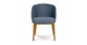 Alta Nocturnal Blue Oak Dining Armchair - Gallery View 3 of 11.