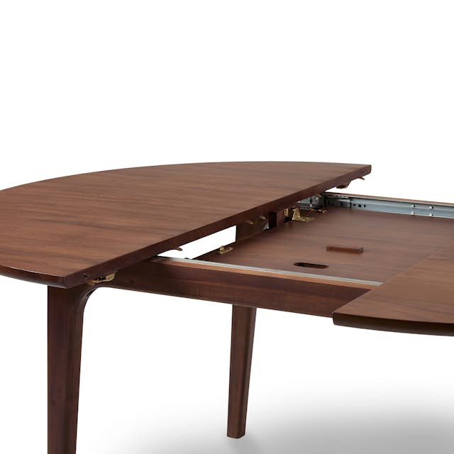 Plumas Walnut Wood Dining Table for 6, Extendable | Article