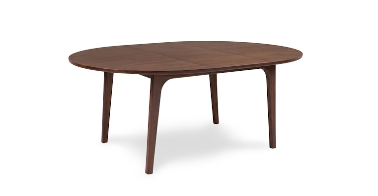 Plumas Walnut Dining Table for 6, Extendable - Primary View 1 of 19 (Open Fullscreen View).