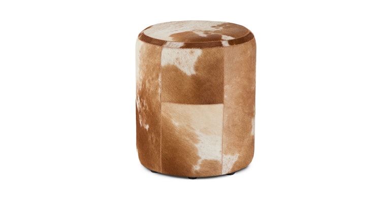 Cossa Cowhide Brown Ottoman - Primary View 1 of 9 (Open Fullscreen View).
