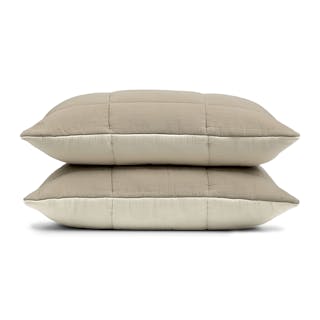 Leni King Cotton Gauze Sham Set - Duo Taupe