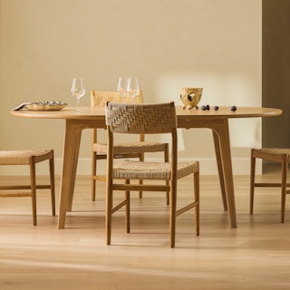 Plumas Extendable Dining Table for 6 - White Oak