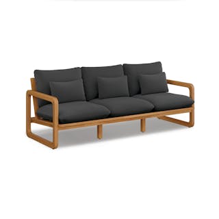 Laholm 88" Outdoor Sofa - Dravite Black