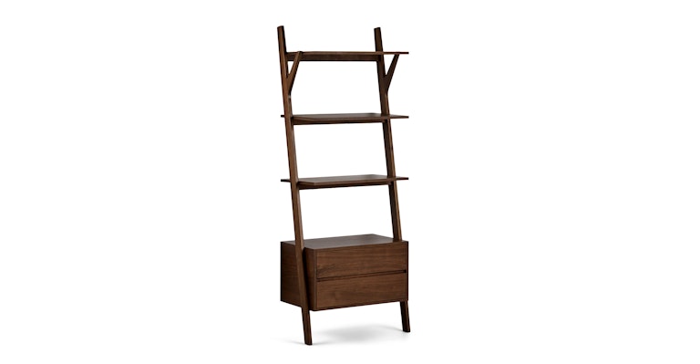 Harles Walnut Shelving Unit - Primary View 1 of 11 (Open Fullscreen View).