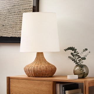 Salanga Wide White Table Lamp