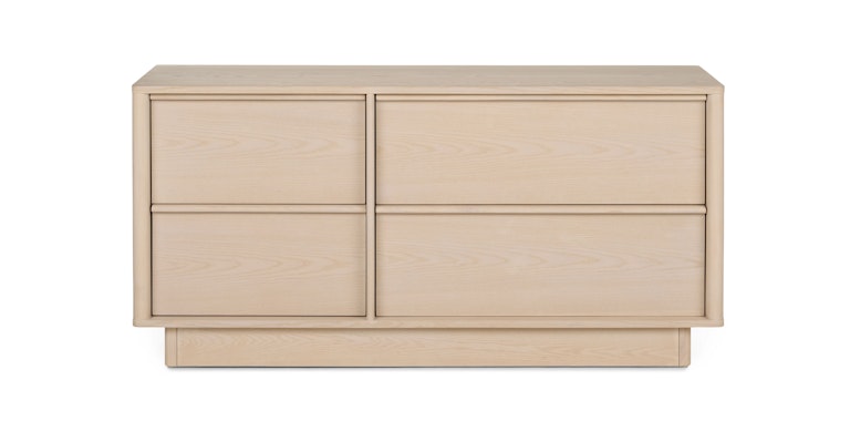 Aster Natural Ash Low 4-Drawer Dresser - Primary View 1 of 13 (Open Fullscreen View).