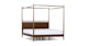 Lenia Walnut King Canopy Bed - Gallery View 1 of 16.