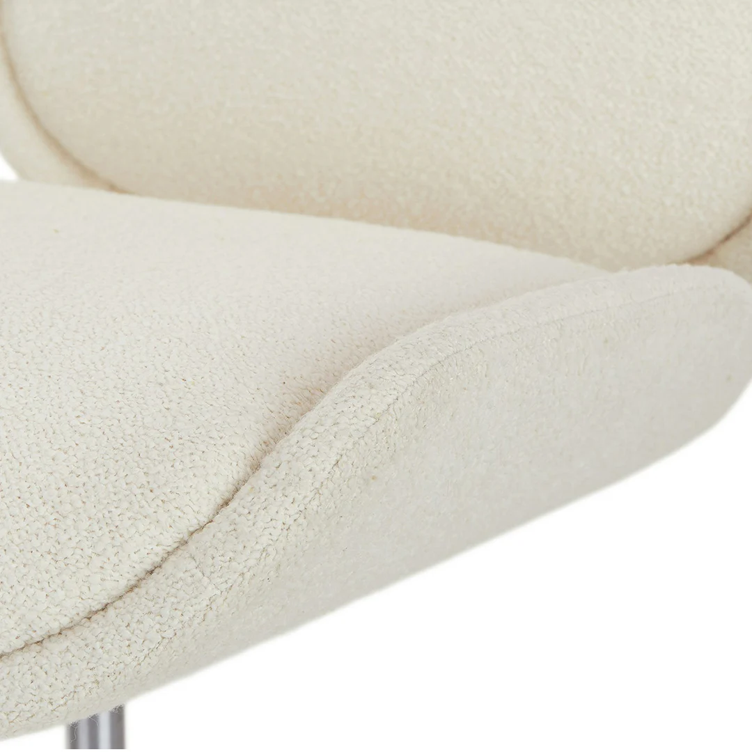 Rya Office Chair - Ivory Wool Bouclé