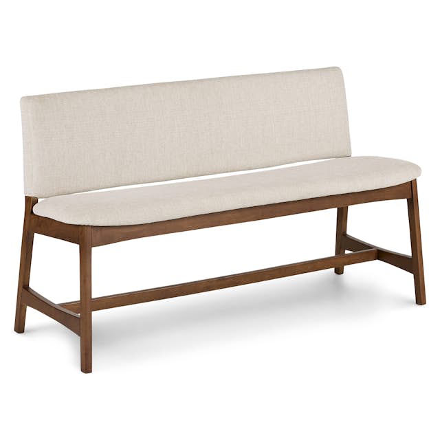 Nosh 51.5" Walnut & Chalk Gray Bench - Stylish Seating