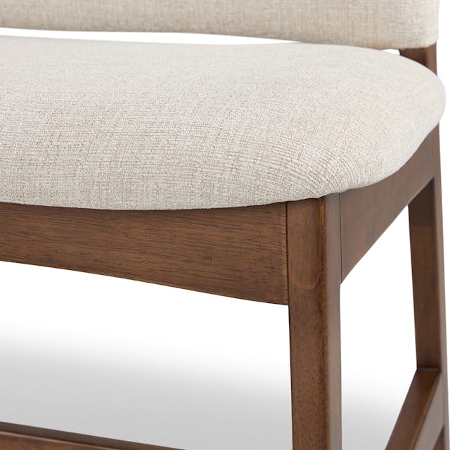 Nosh 51.5" Walnut & Chalk Gray Bench - Stylish Seating