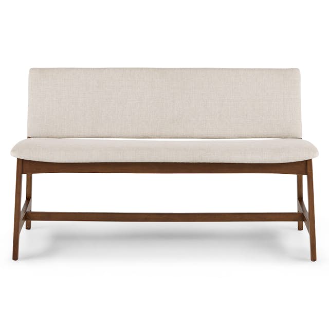 Nosh 51.5" Walnut & Chalk Gray Bench - Stylish Seating