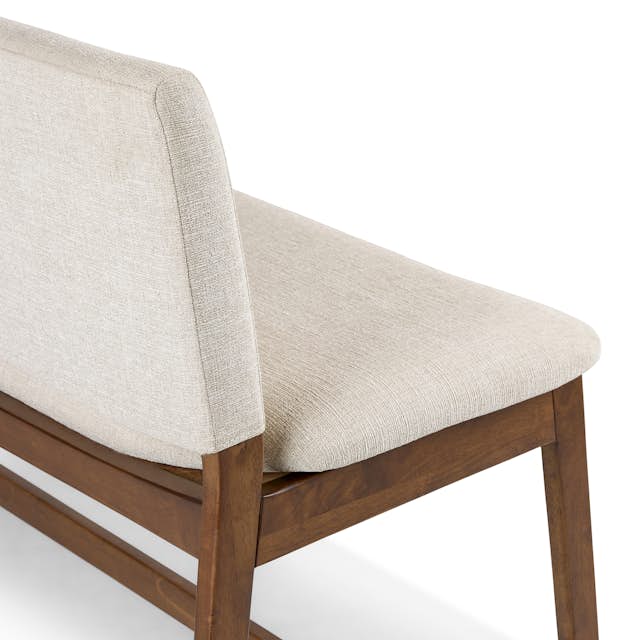 Nosh 51.5" Walnut & Chalk Gray Bench - Stylish Seating