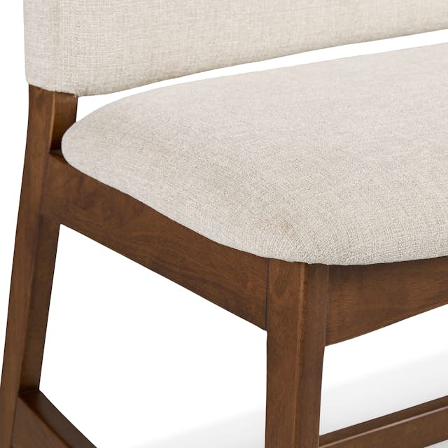 Nosh 51.5" Walnut & Chalk Gray Bench - Stylish Seating