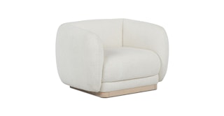 Pinni Ivory Wool Bouclé Lounge Chair
