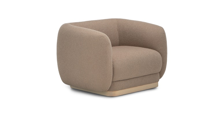 Pinni Sandstone Wool Bouclé Lounge Chair - Primary View 1 of 11 (Open Fullscreen View).