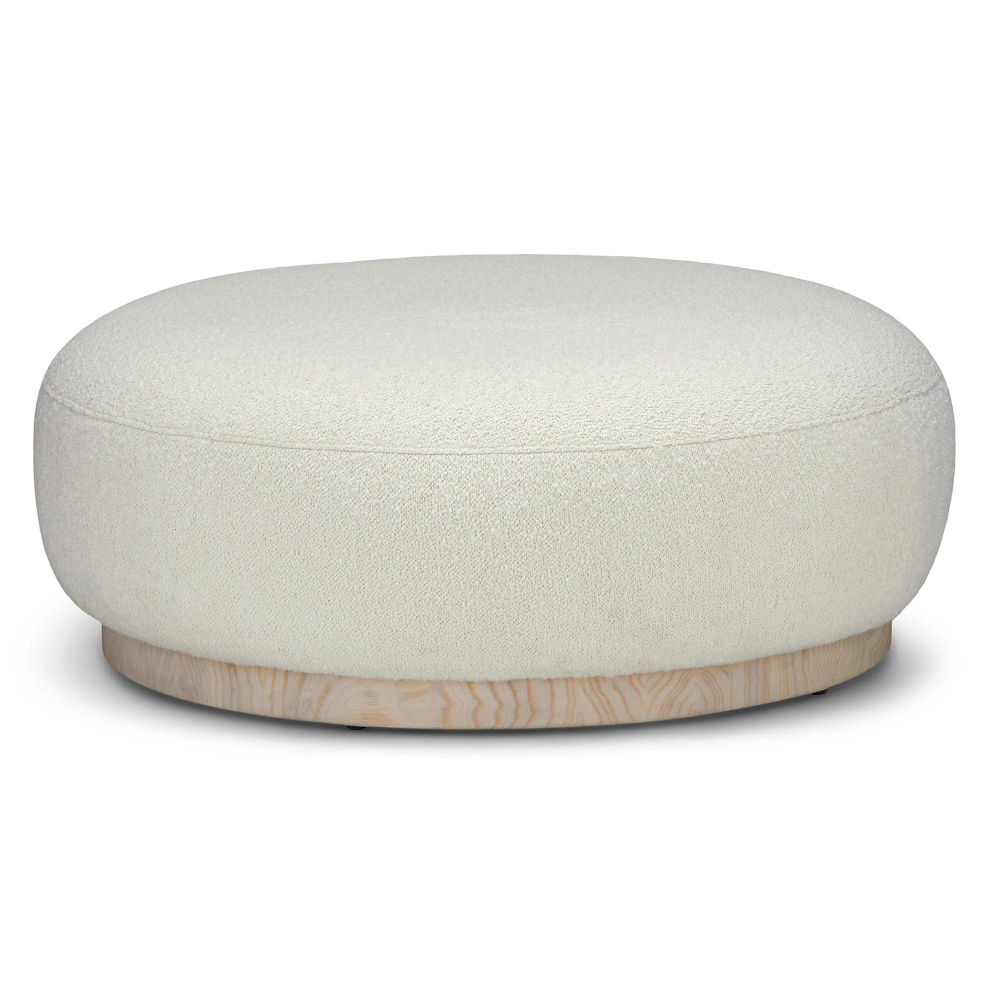Pinni Ivory Wool Bouclé Ottoman